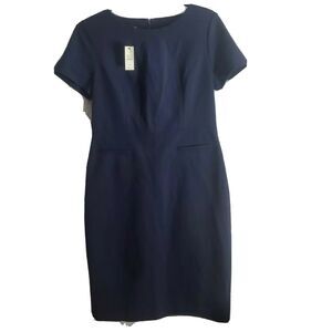 Women's Talbots casual Dress navy blue , 4p Pettit